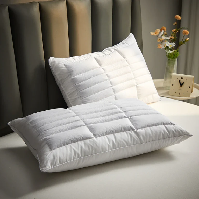 Hotel-Style Buckwheat Cervical Pillow - Pure Cotton Cover with Partition Design for Neck Support