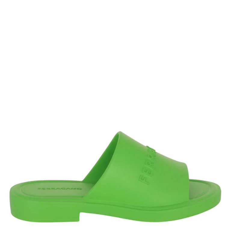 Ferragamo Giuneva Logo Embossed Slides