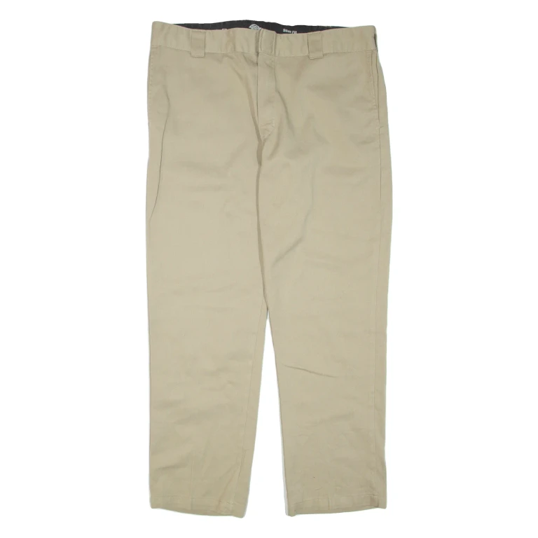 DICKIES Mens Trousers Beige Slim Straight W38 L32