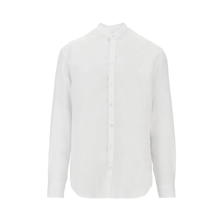 EMPORIO ARMANI Guru collar linen shirt Man S