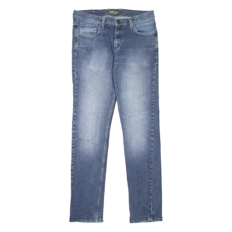 LEE Bruce Mens Jeans Blue Slim Skinny Stone Wash W32 L33