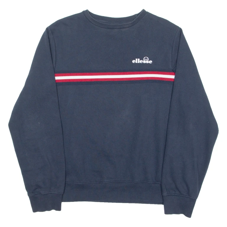 ELLESSE Womens Sweatshirt Blue Crew Neck UK 12
