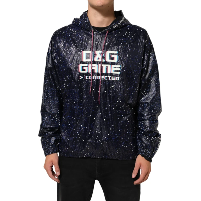 Blue D & g Game Hooded Men Sweatshirt Sweater Clothing - Men