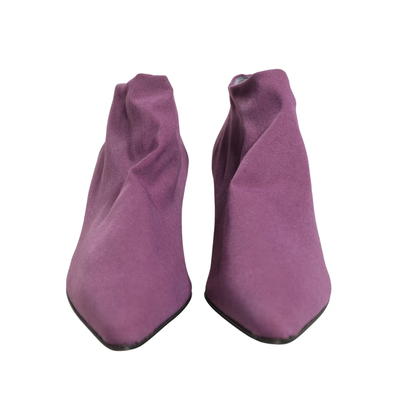 Dolce & Gabbana Shoes Purple Suede Ankle Boots - Women