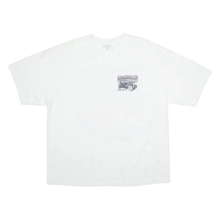 PORT AND COMPANY Cruisin Grand 10th Annual Mens T-Shirt White USA XL