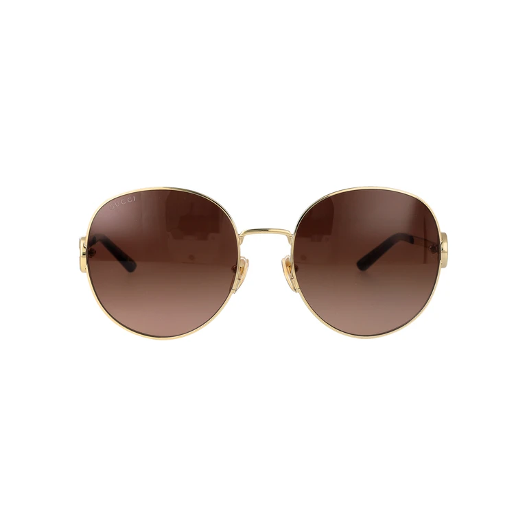 Gucci Gg2047s 003 Gold-gold-brown Metal Sunglasses - Women