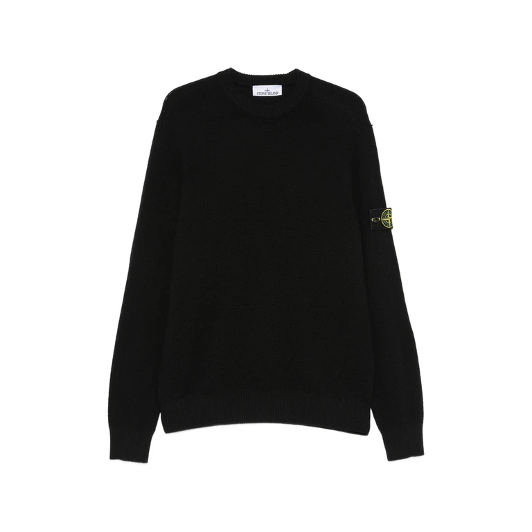 Logo-patch Ribbed-trim Sweater