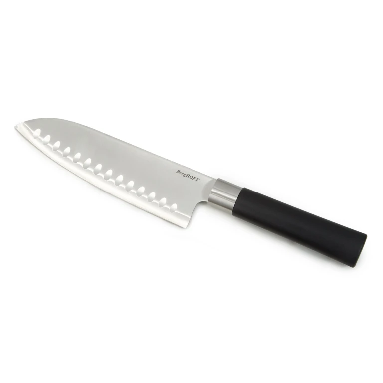 DiNA Codon Stainless Steel Scalloped Santoku Knife, 6.75"