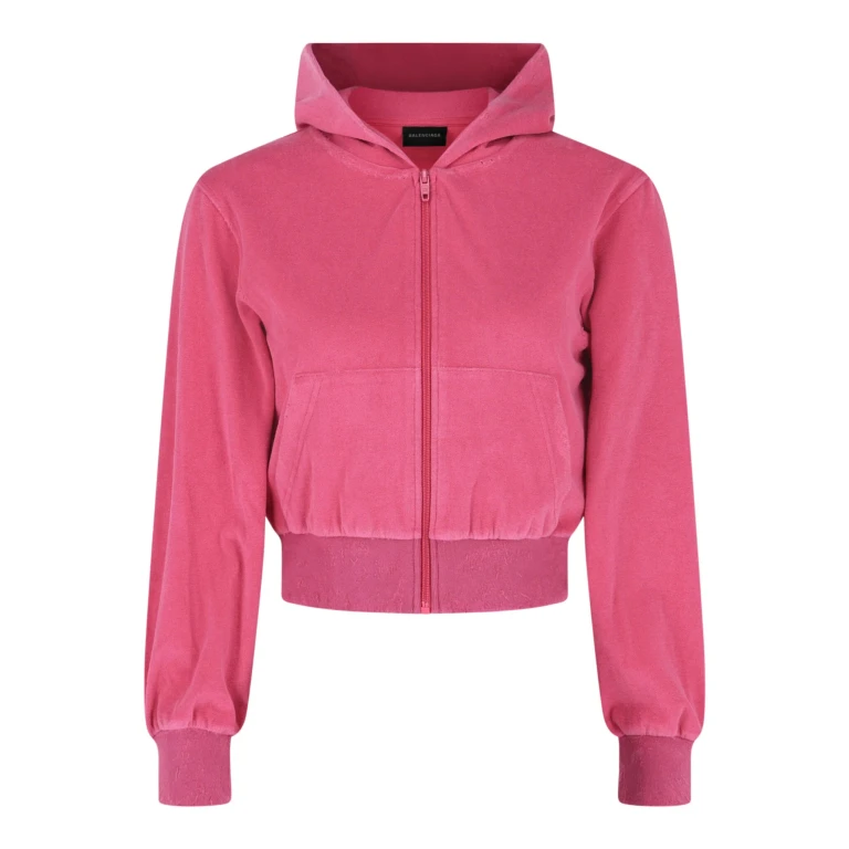 Cropped Rhinestone Tracksuit Jacket