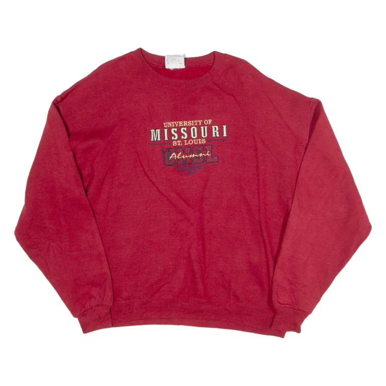 NAS University Of Missouri ST.Louis Womens Sweatshirt Red 90s USA L