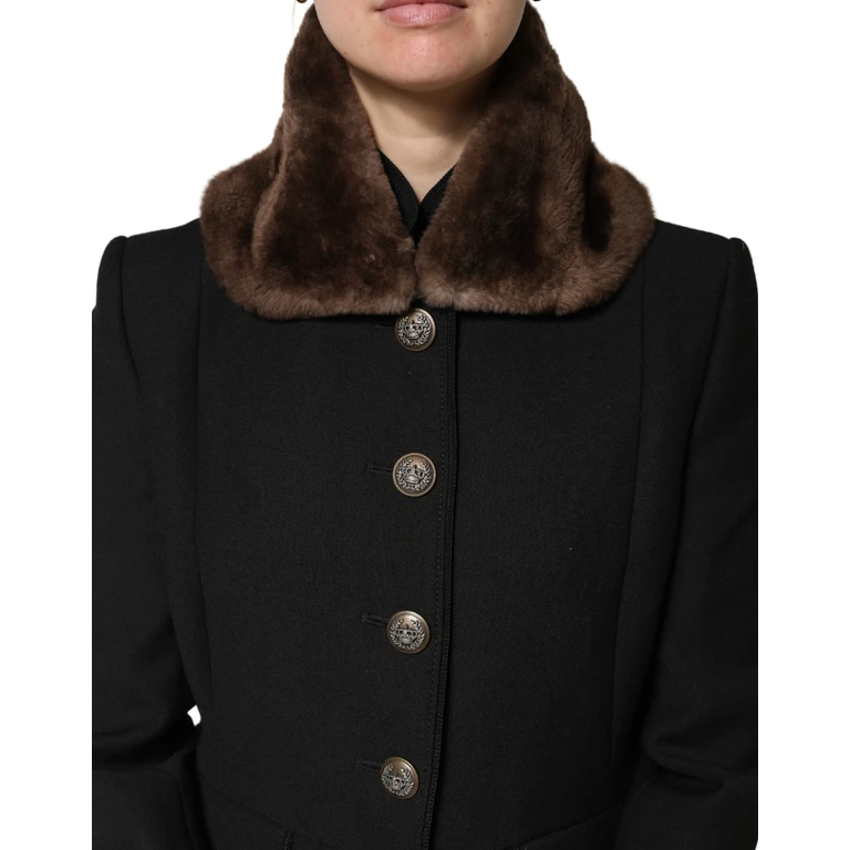 Dolce & Gabbana Brown Fur Shoulder Collar Neck Wrap 60cm X 14cm Scarf Mink - Women