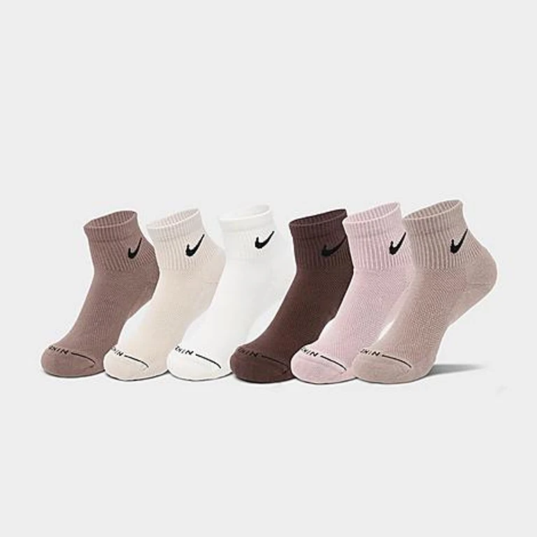 Nike Men's Everyday Elevated Ankle Socks (6-Pack) in Multi-Color Size: Medium