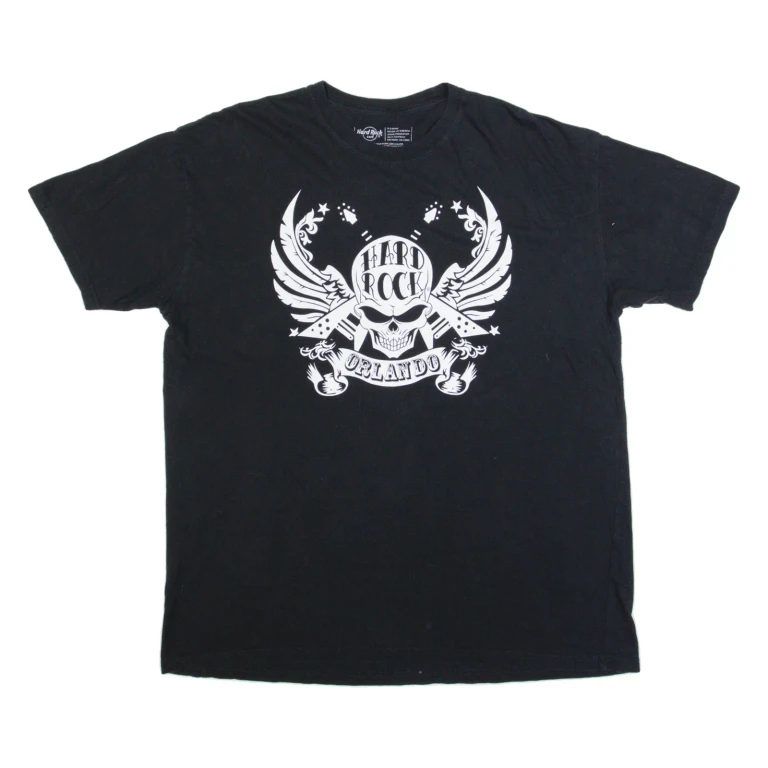 HARD ROCK CAFE Orlando Mens T-Shirt Black USA L