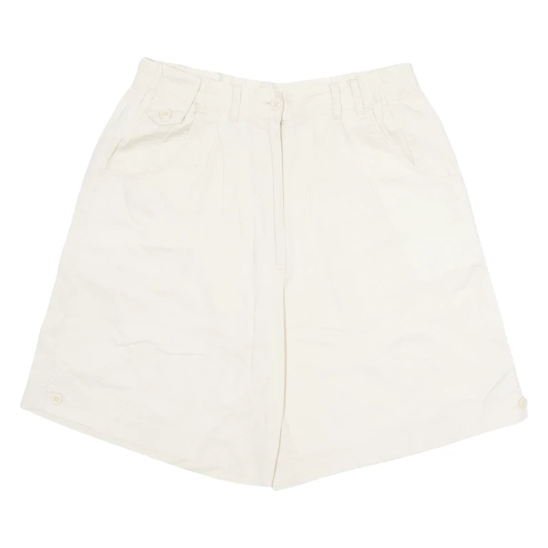 GREEN VILLAGE Womens Chino Shorts Beige Relaxed M W30