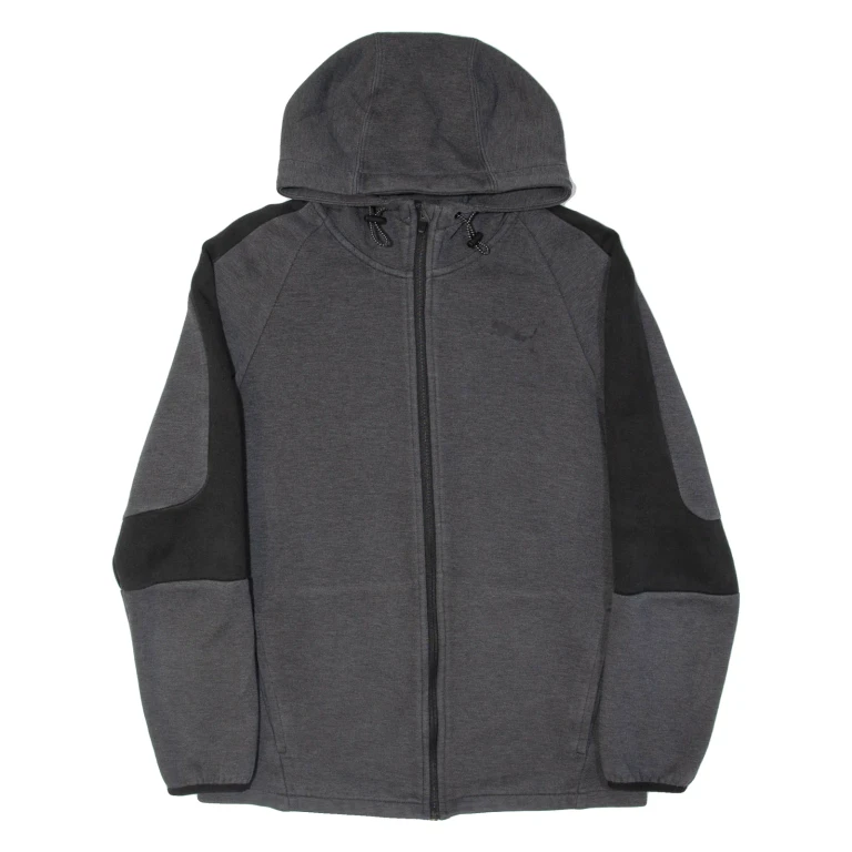 PUMA Womens Grey Hoodie Full Zip M