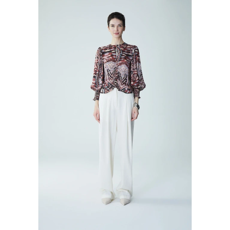 Blouse Junin Auka Top Sand-Melange
