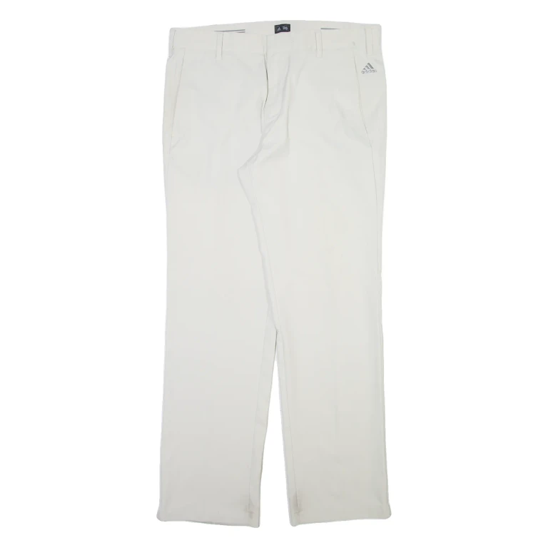 ADIDAS Mens Trousers Beige Regular Straight W34 L32