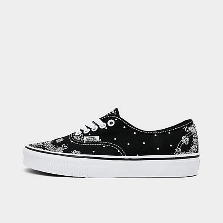 Big Kids Authentic Casual Shoes in Bandana Black/Marshmallow Size: 3.5