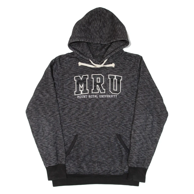 Mount Royal University Mens Grey Hoodie USA L