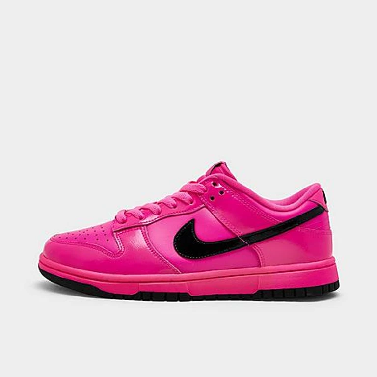 Nike Women's Dunk Low Casual Shoes in Pink Blast/Black/Pink Blast Size: 5.0
