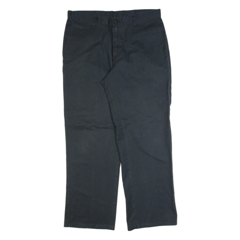 DICKIES Workwear Mens Trousers Black Regular Straight W36 L32