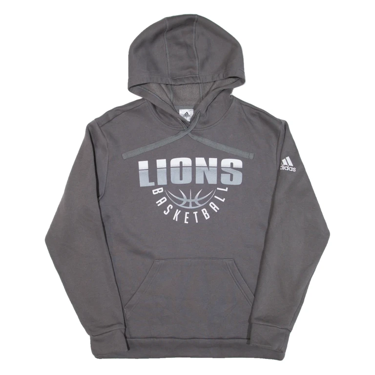 ADIDAS Lions Basketball Womens Grey Hoodie USA M