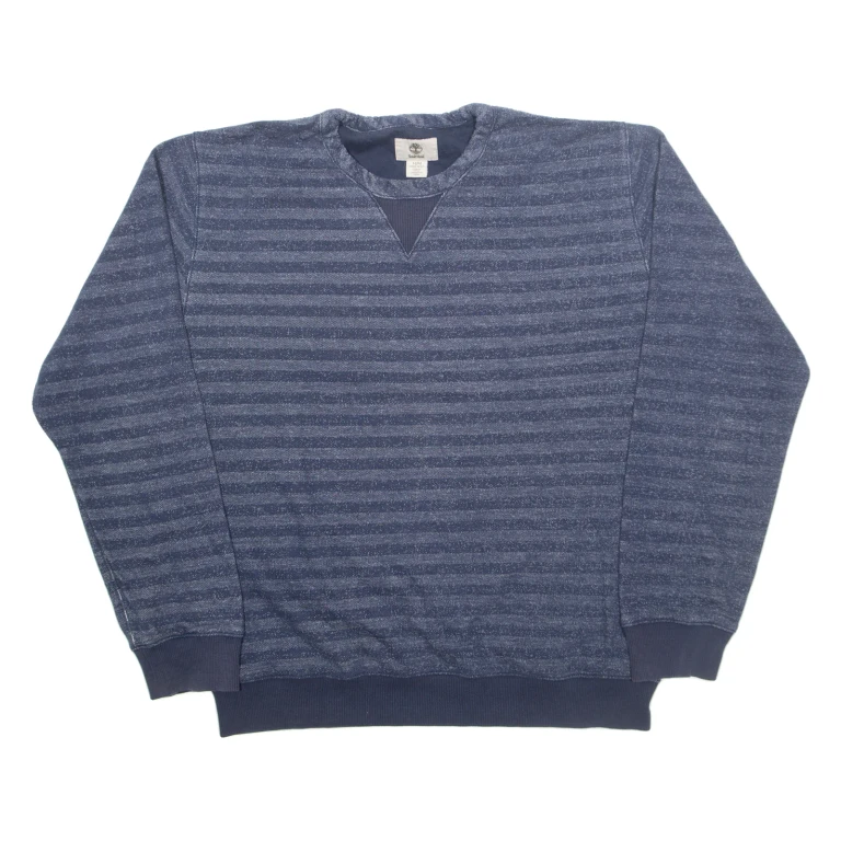 TIMBERLAND Striped Mens Sweatshirt Blue M