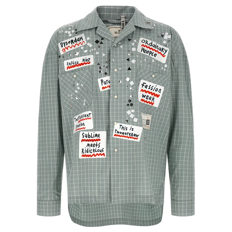 Blue Cotton Blouse - Men