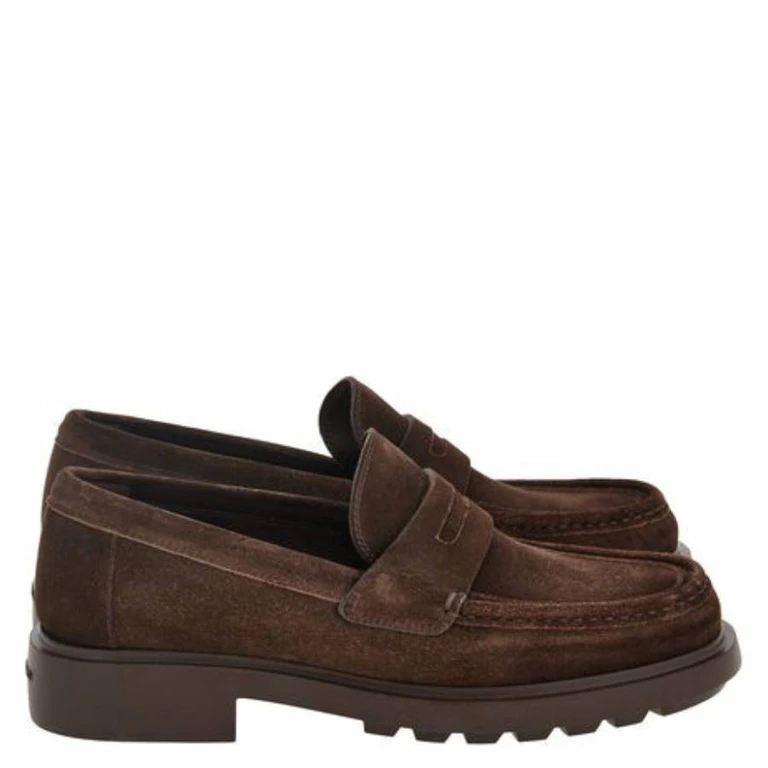 Donny Suede Penny Loafers, Size 9 EE (022421 768115)