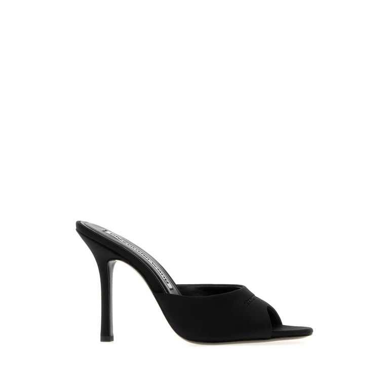 Black Fabric Mules Sandali - Women