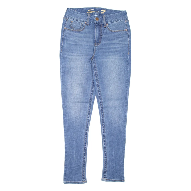 SEVEN High Rise Womens Jeans Blue Regular Skinny W28 L29