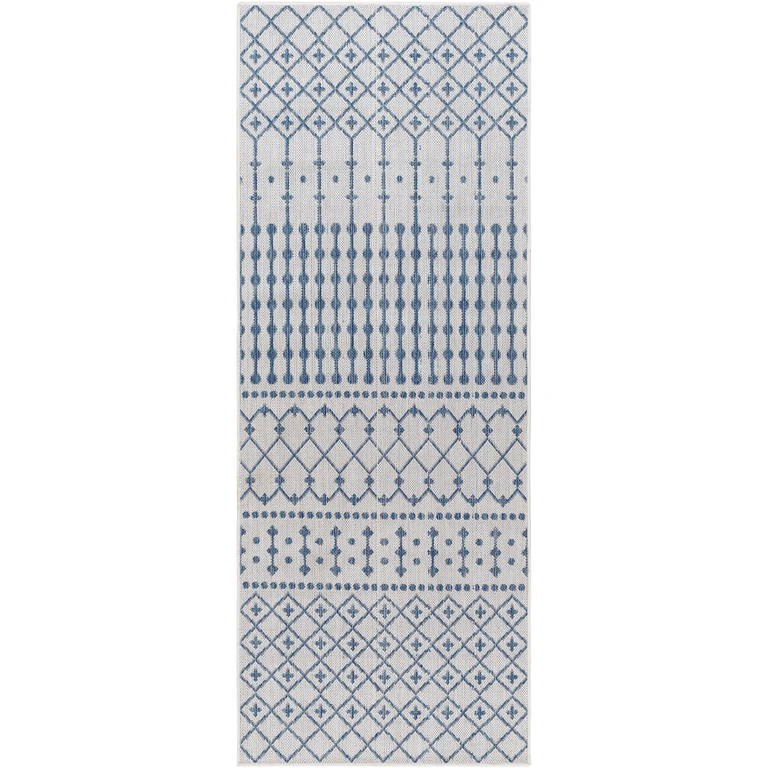 Lali Blue & Gray Outdoor Area Rug - Clearance