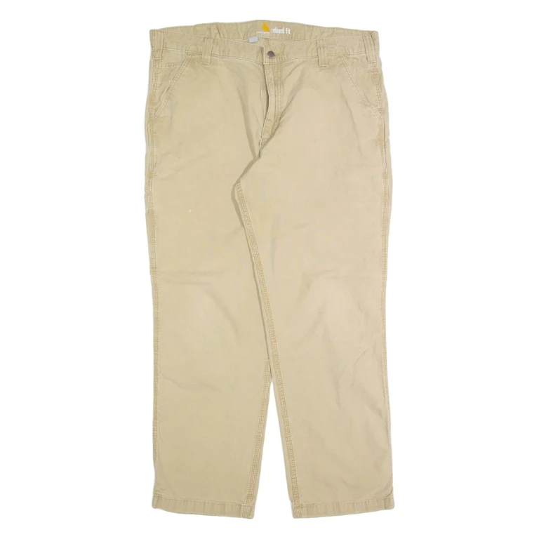 CARHARTT Workwear Mens Trousers Beige Relaxed Straight W38 L30