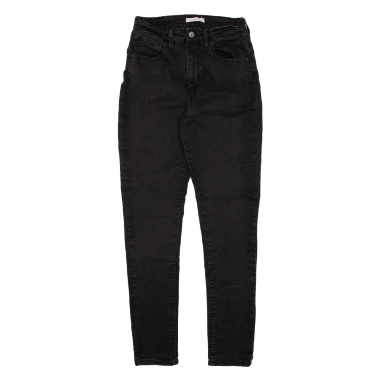 LEVI'S 721 High Rise Womens Jeans Black Slim Skinny W25 L27