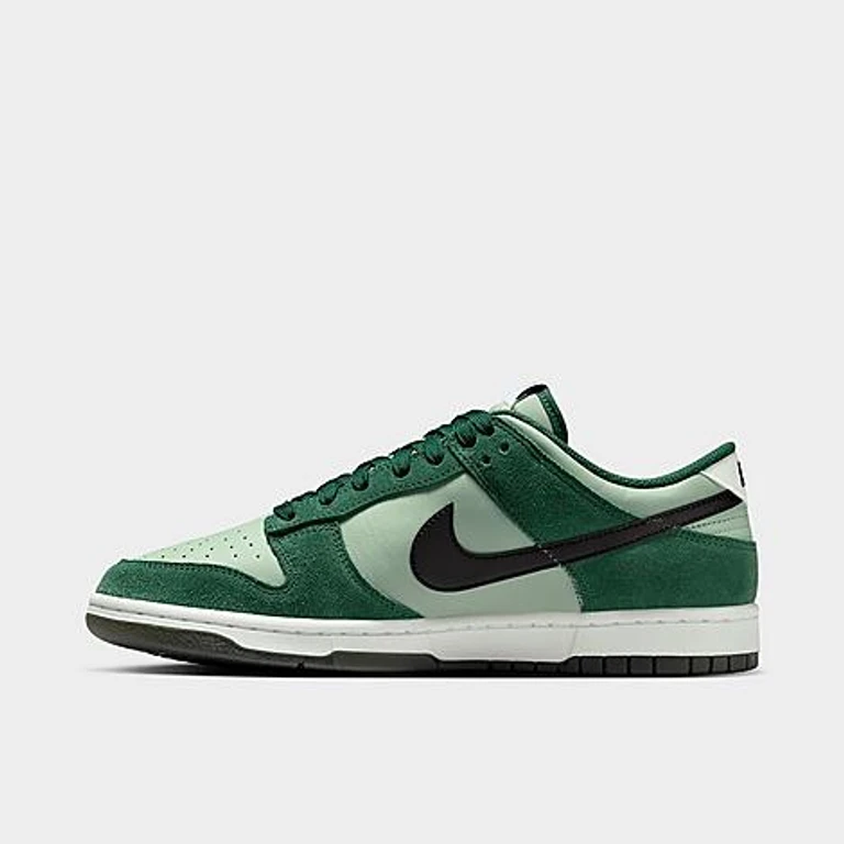 Nike Men's Dunk Low Retro SE Suede Casual Shoes in Jade Horizon/Fir/Summit White Size: 6.0