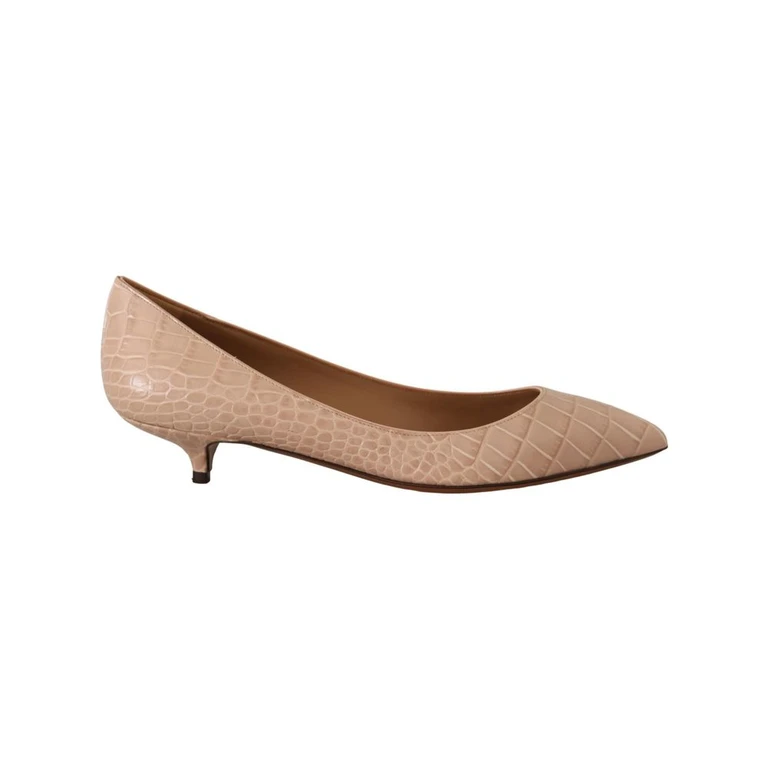 Dolce & Gabbana Beige Leather Platform Pumps - Women