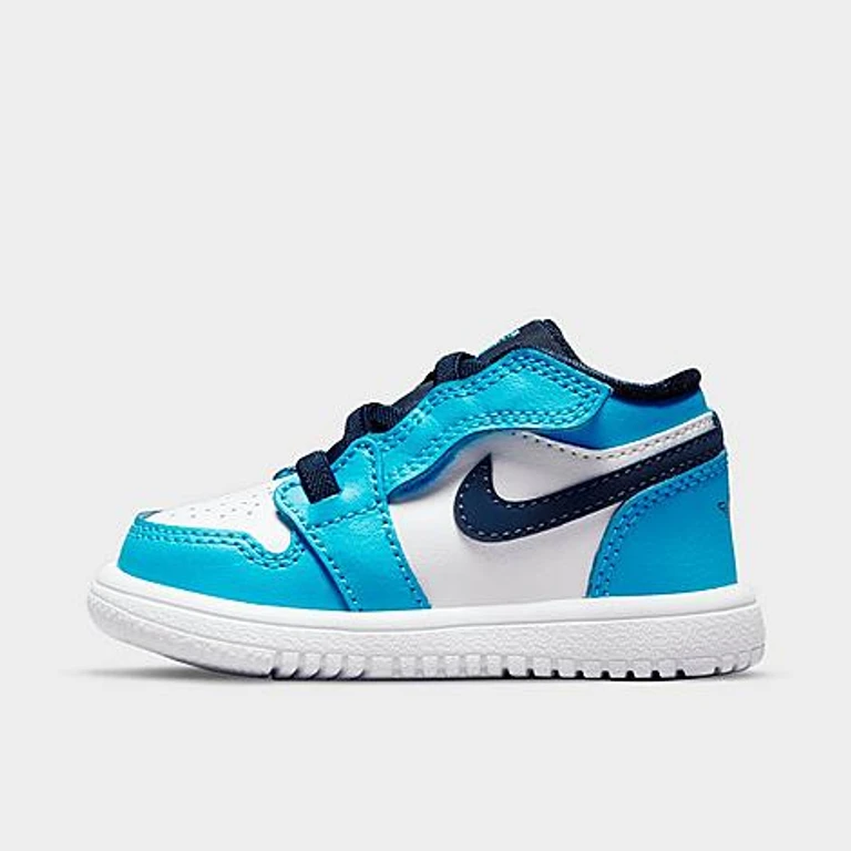 Jordan Kids Toddler Air Retro 1 Low Alt Casual Shoes in White/Dark Powder Blue Size: 2.0