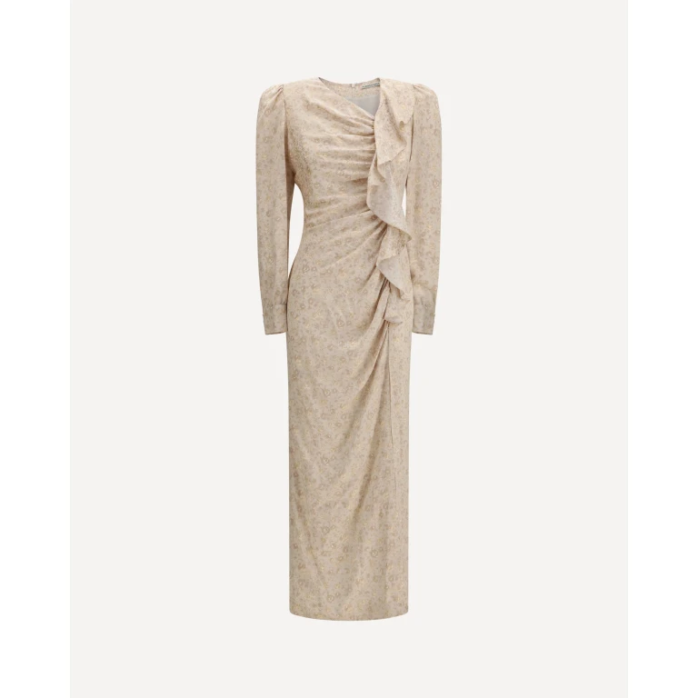 ALESSANDRA RICH Jacquard Draped Dress with flounces Female 40
