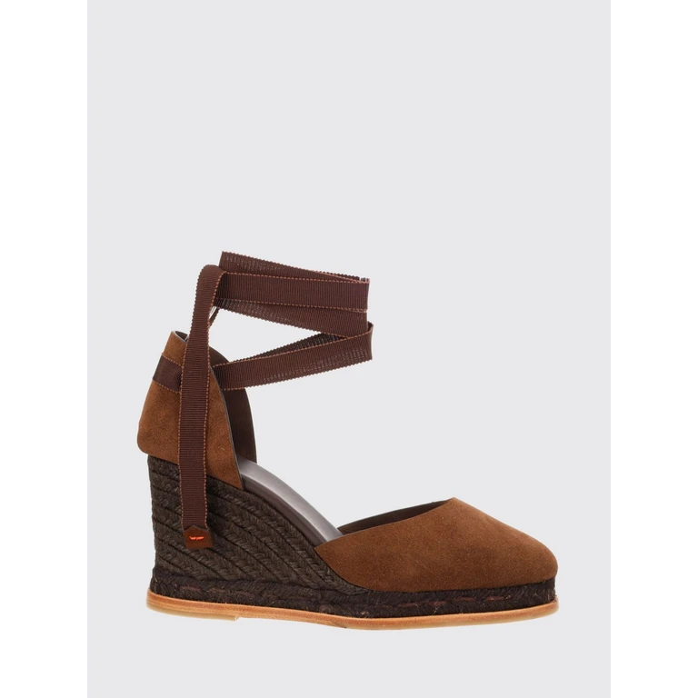 Camila Suede Wedge Espadrilles with Ankle Tie-Up Laces (0261762002)