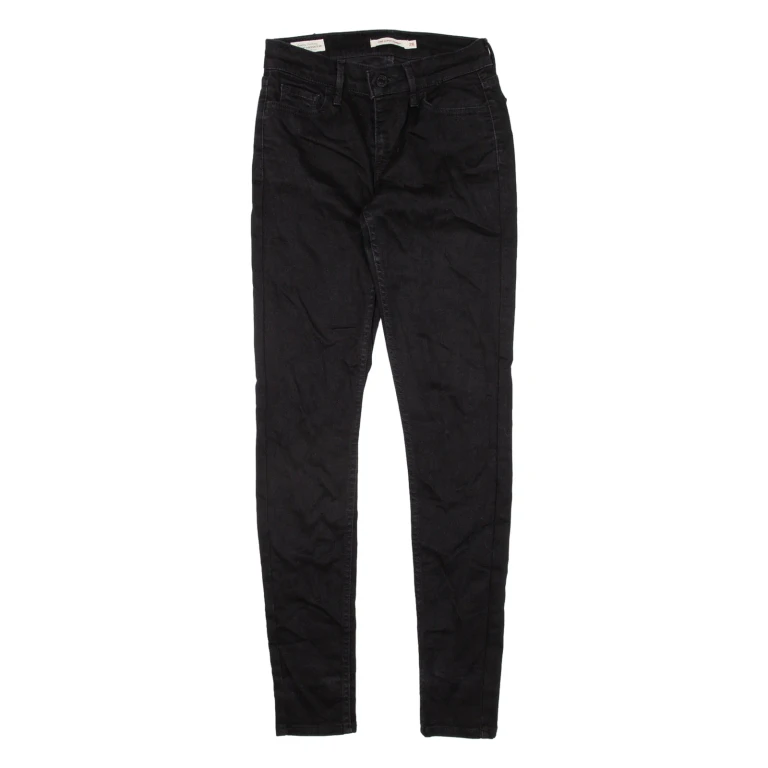 LEVI'S 710 BIG E Womens Jeans Black Slim Skinny W26 L30