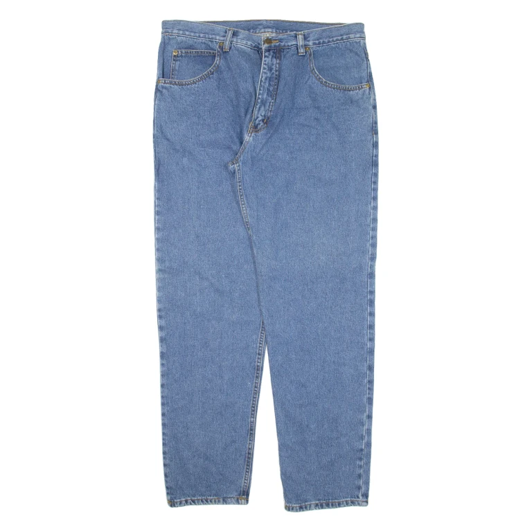 Mens Jeans Blue Regular Tapered W34 L32