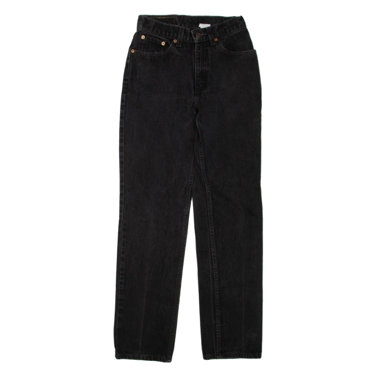 LEVI'S 512 Womens Jeans Black Regular Straight W24 L30