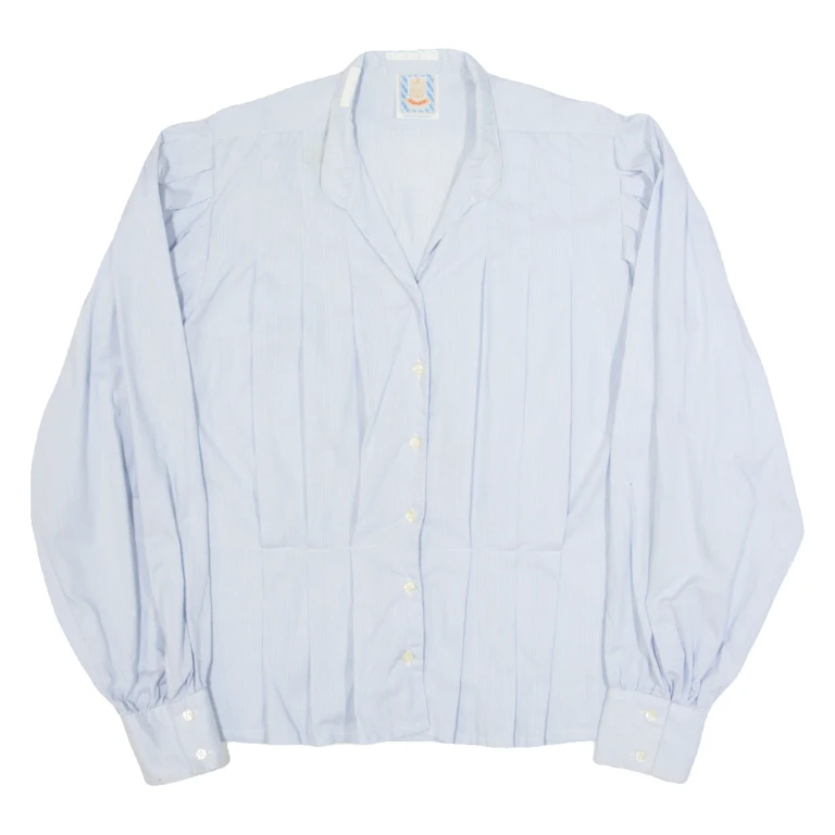 KUNZEL Womens Shirt Blue Striped Long Sleeve M