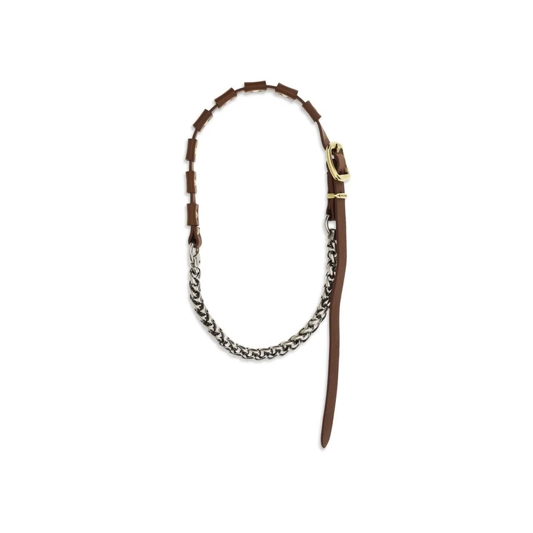 Brown Calf Leather Bos Taurus Necklace - Women