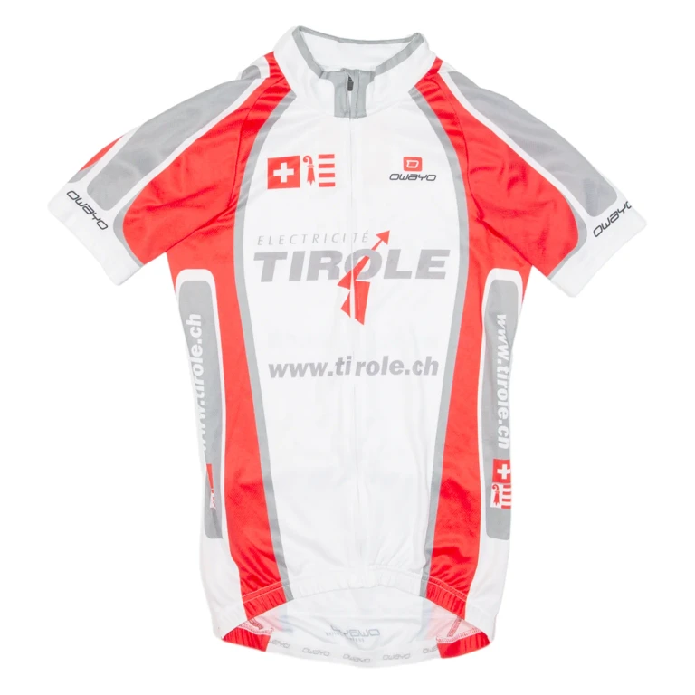 Cycling Mens Jersey Red Full Zip S