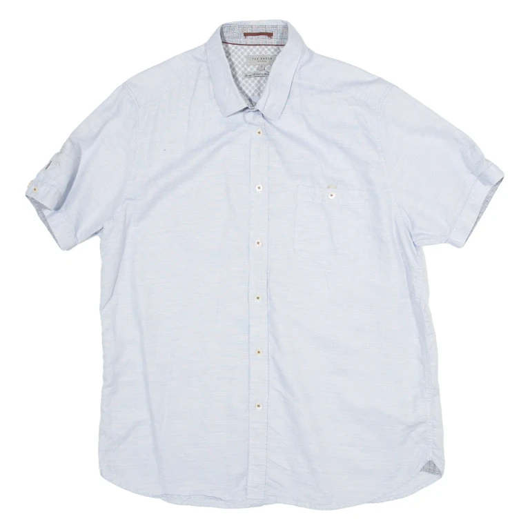 TED BAKER Mens Plain Shirt Blue M