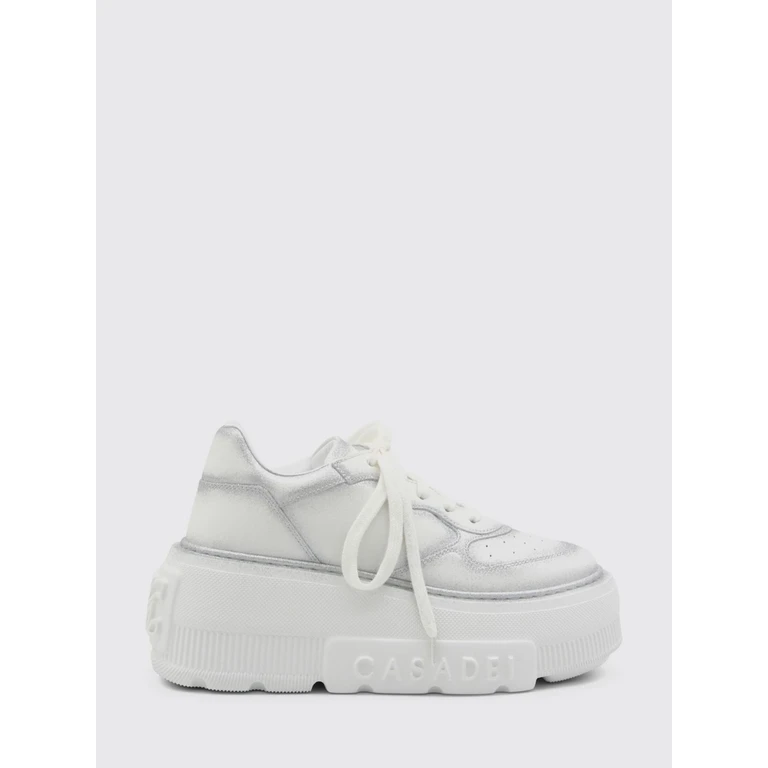 Low-Top Trainers in Smooth and Laminated Leather with Wedge Platform Sole (2X112B0701C29929701)