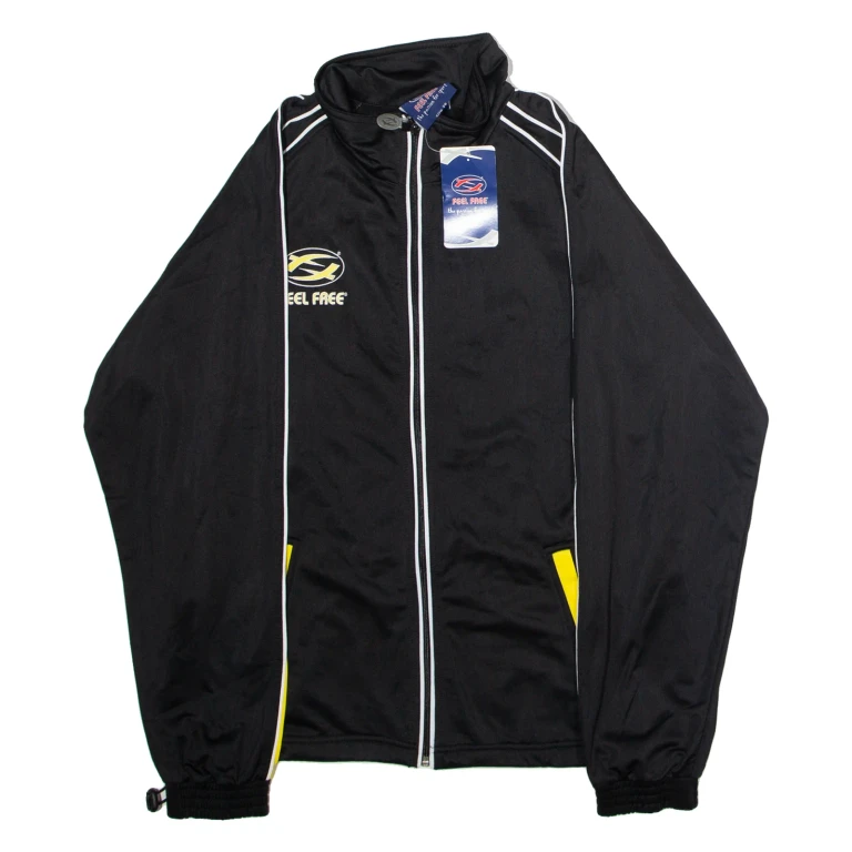 FEEL FREE Mens Track Jacket Black Colourblock XS