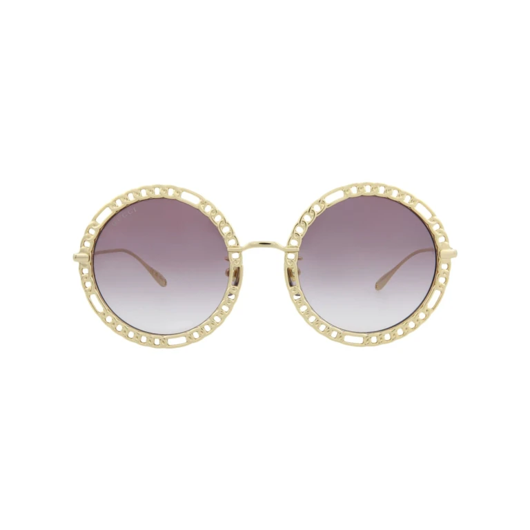 Round/Oval-Frame Metal Sunglasses