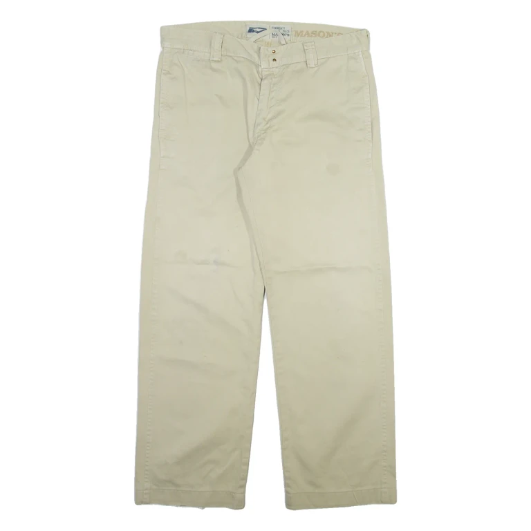 MASONS Mens Trousers Cream Regular Straight W34 L30
